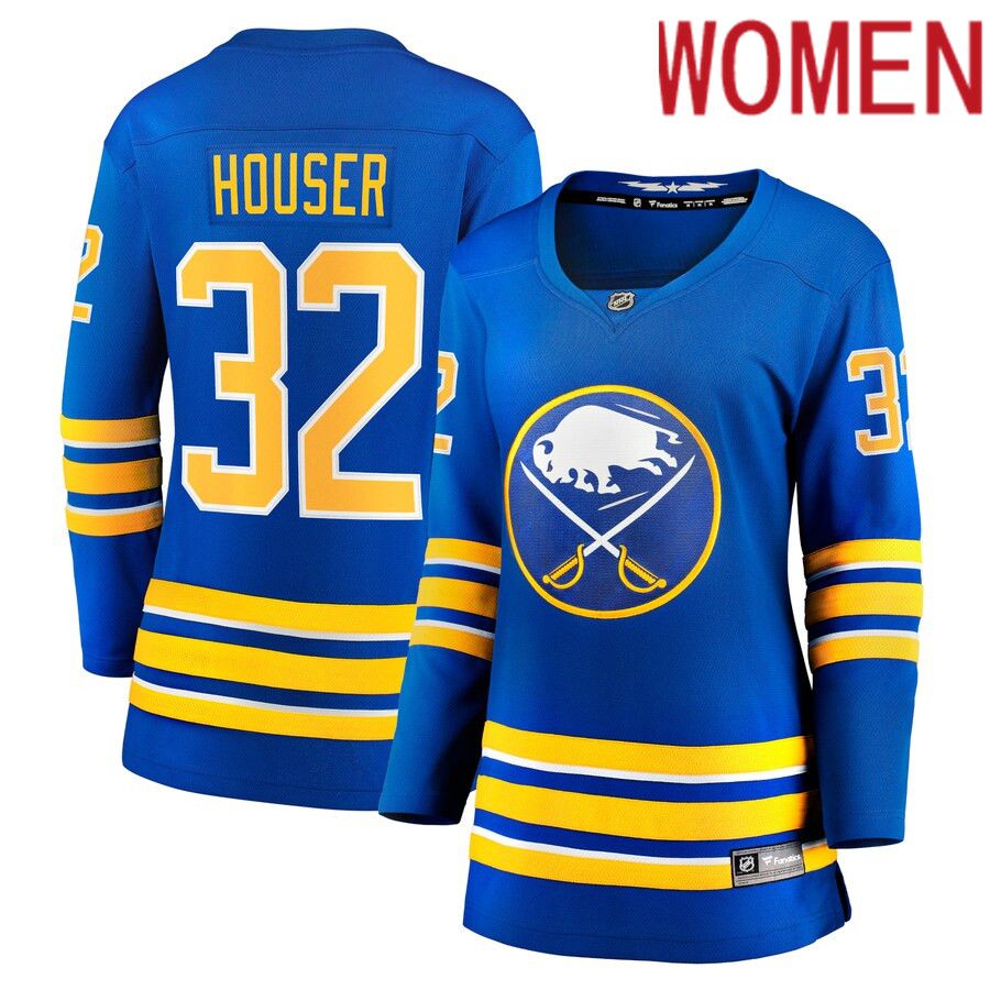 Women Buffalo Sabres #32 Michael Houser Fanatics Branded Royal Home Breakaway NHL Jersey->women nhl jersey->Women Jersey